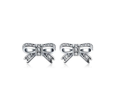 Aretes Moño Brillante – Estilo tipo Pandora