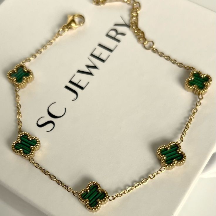 Pulsera de Trébol de Cuatro Hojas, Incluye Caja De Regalo